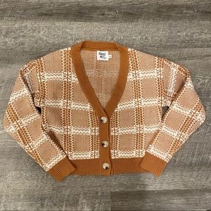princess polly plaid sweater cardigan
